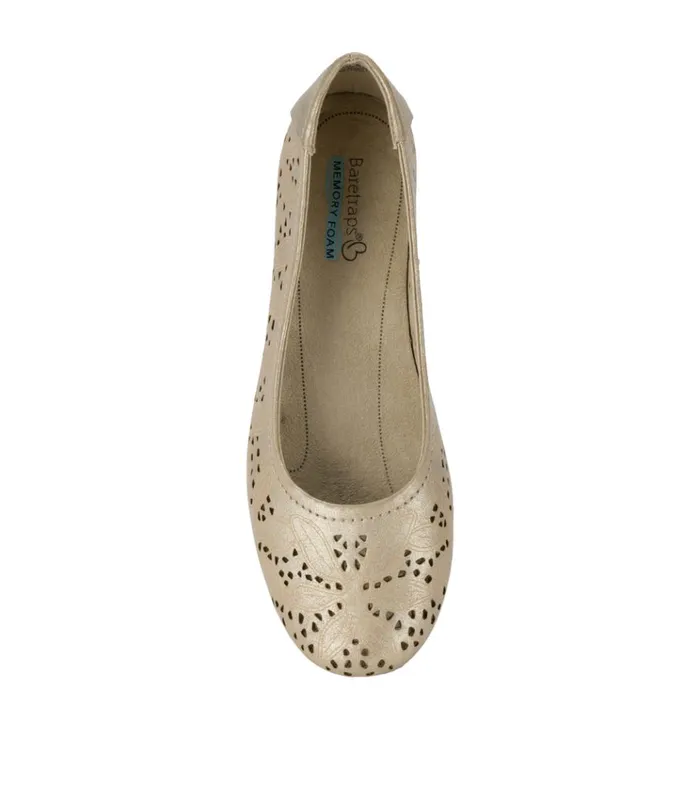 Women Mariah Casual Flat Soft Gold Baretraps Flats and Loafers