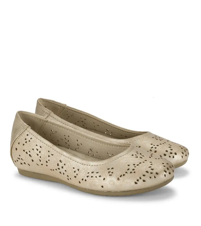 Women Mariah Casual Flat Soft Gold Baretraps Flats and Loafers