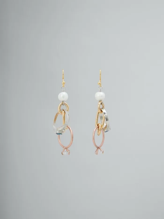 Women Marni Earrings Drop Earrings With Chains And Rings