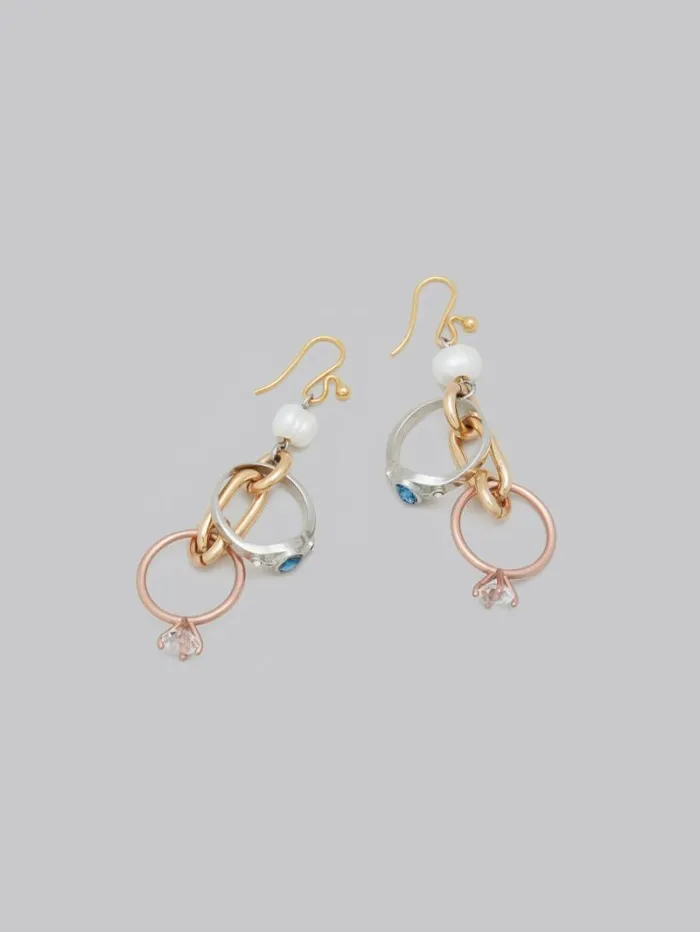 Women Marni Earrings Drop Earrings With Chains And Rings