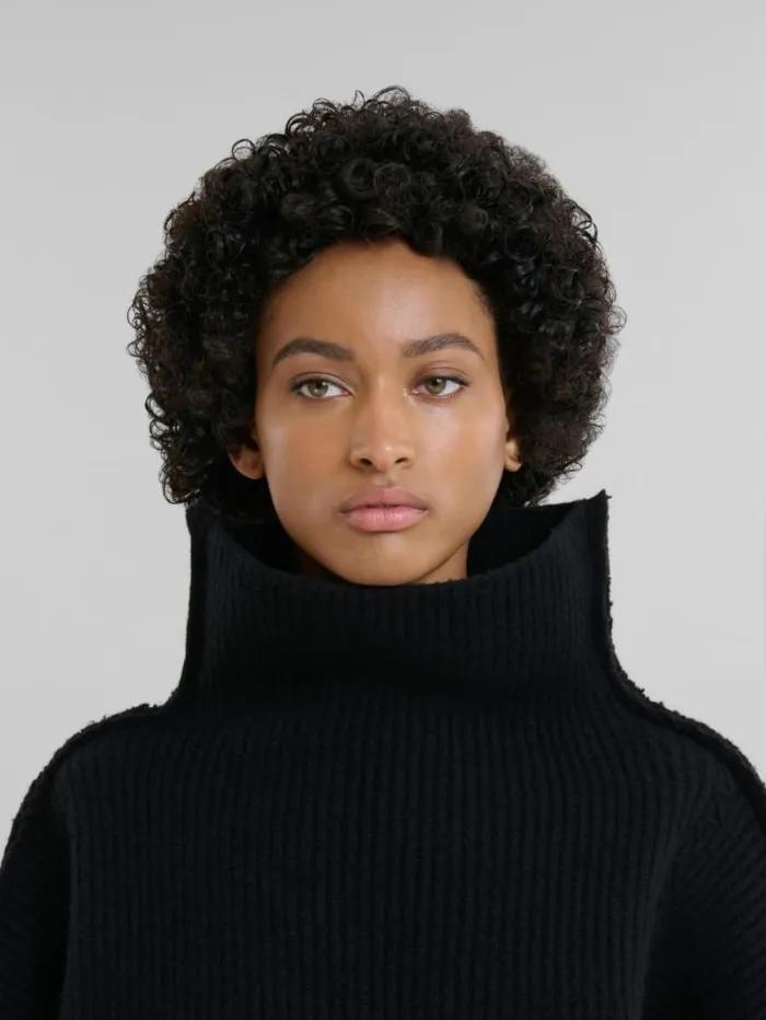 Women Marni Knitwear Black Wool Sweater