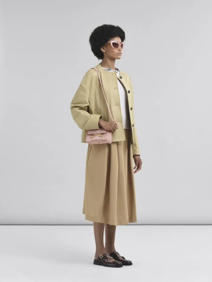 Women Marni Knitwear Light Pink Wool And Cashmere Crew Neck Jumper With Marni Symbol