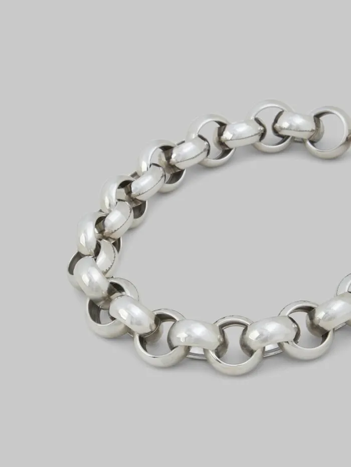Women Marni Necklaces Palladium Ring Choker With Rhinestone Clasp