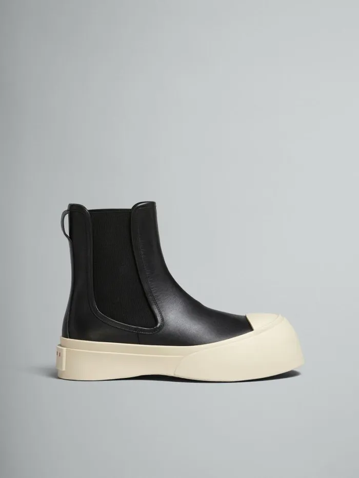 Women Marni Pablo Black Leather Pablo Chelsea Boot
