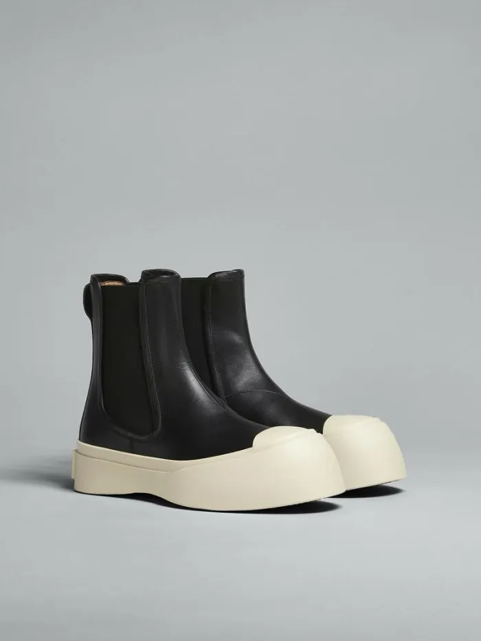 Women Marni Pablo Black Leather Pablo Chelsea Boot