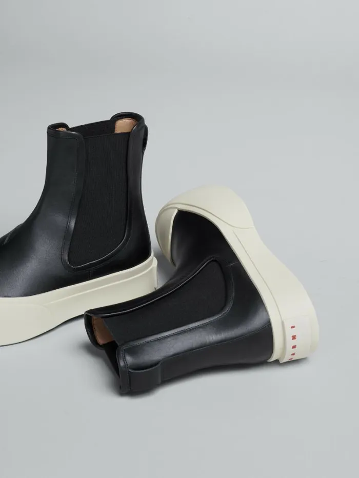 Women Marni Pablo Black Leather Pablo Chelsea Boot