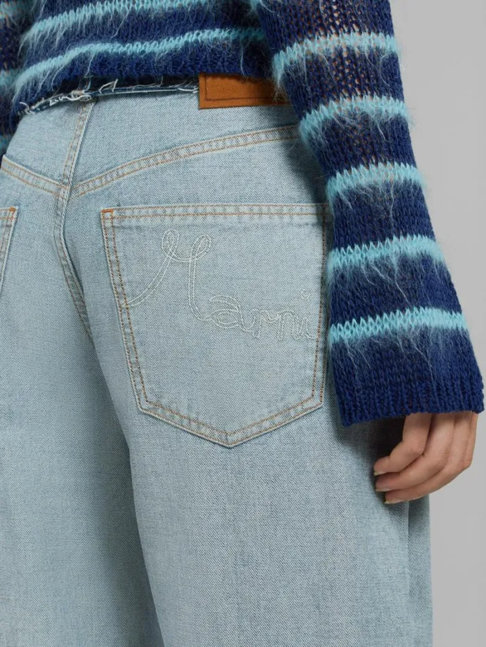 Women Marni Pants Blue InsideOut Denim CarrotFit Jeans