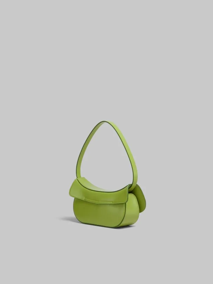 Women Marni Shoulder Bags Green Leather Butterfly Small Hobo Bag
