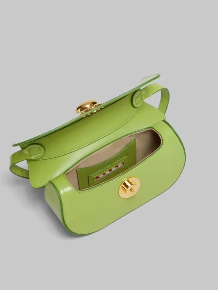 Women Marni Shoulder Bags Green Leather Butterfly Small Hobo Bag
