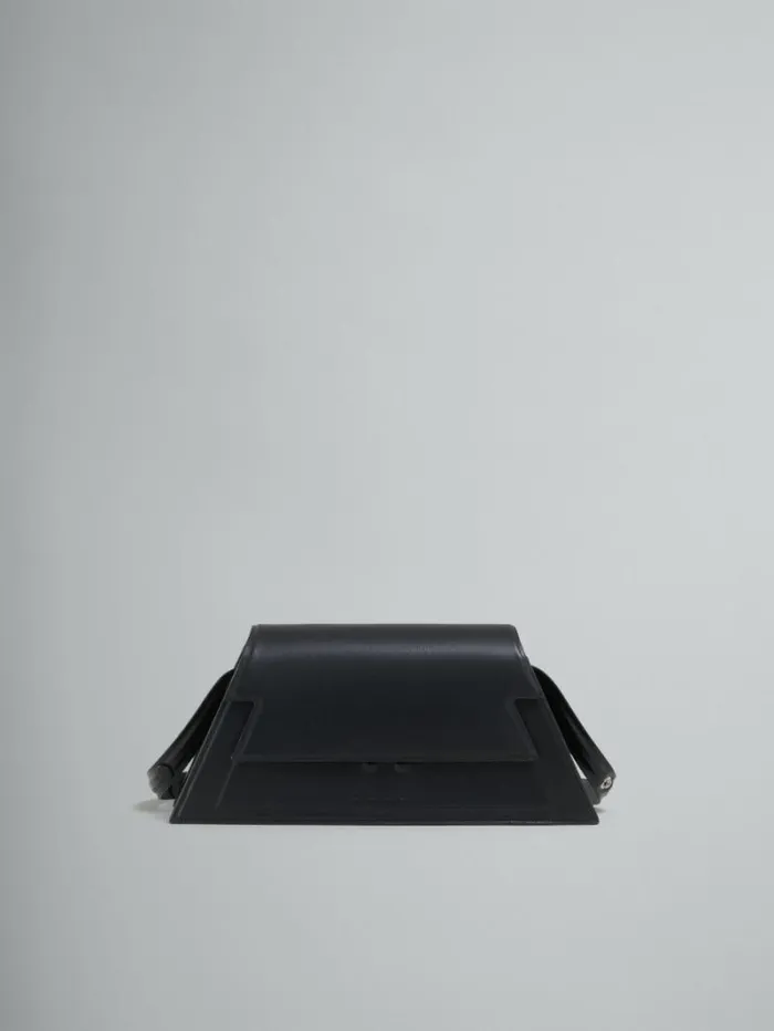Women Marni Shoulder Bags Medium Trunkoise Bag In Smooth Black Leather