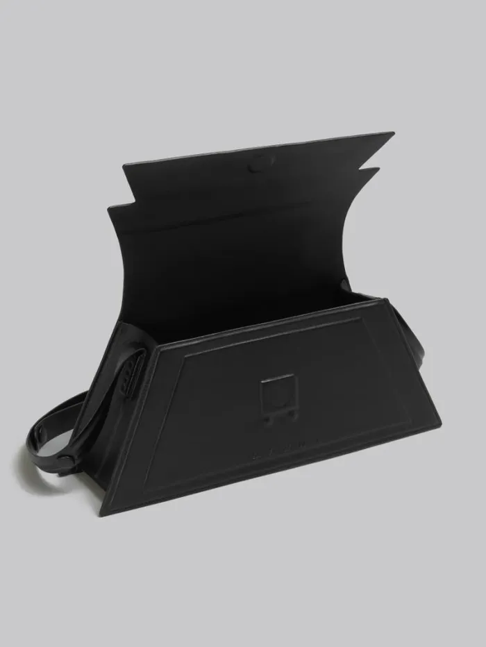 Women Marni Shoulder Bags Medium Trunkoise Bag In Smooth Black Leather