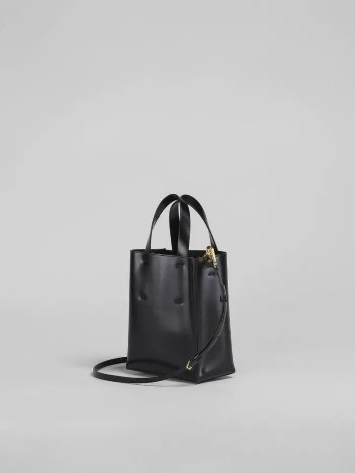 Women Marni Tote Bags Museo Mini Bag In Black Leather