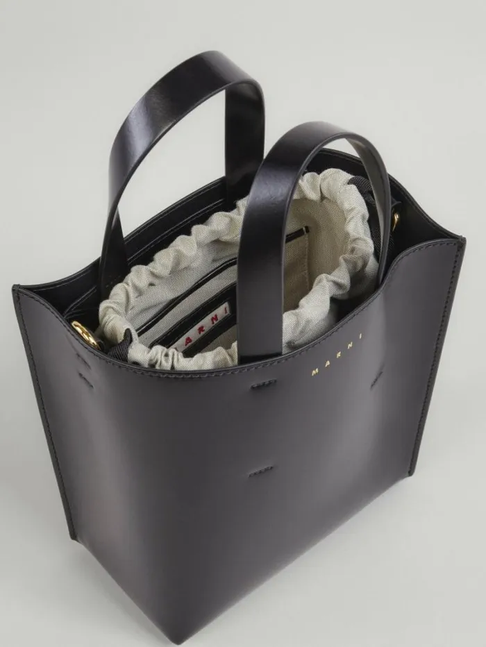 Women Marni Tote Bags Museo Mini Bag In Black Leather