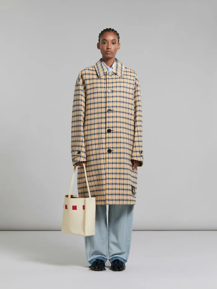 Women Marni Tote Bags Small White Leather Museo Hobo Bag With Patches