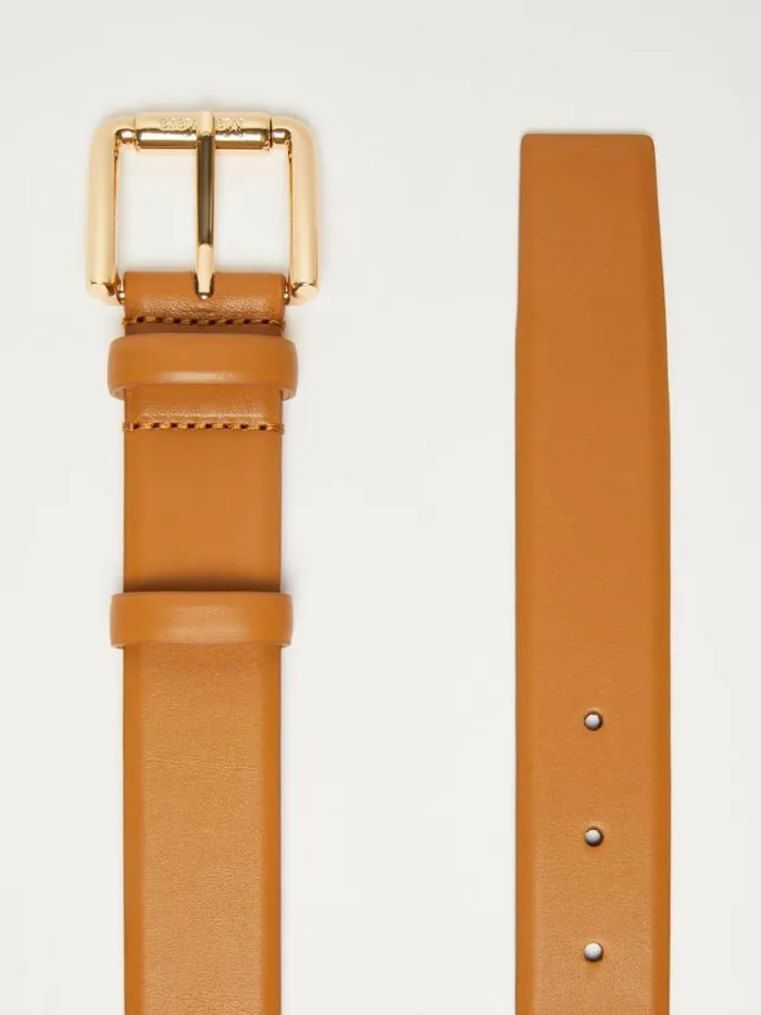 Women Max Mara Belts Nappa Leather Belt Rust