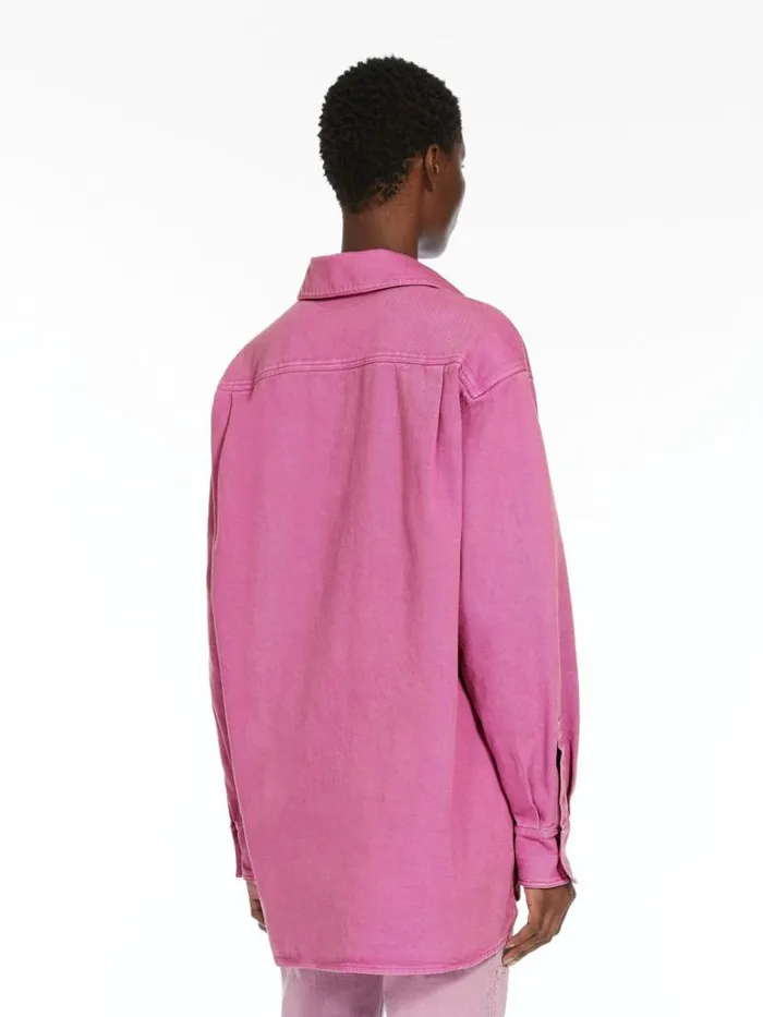 Women Max Mara Blouses Cotton Drill Oversized Blouse Mauve