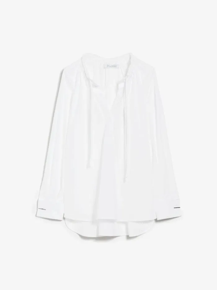 Women Max Mara Blouses Oversize Poplin Shirt Optical White