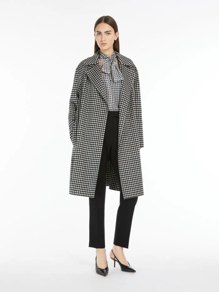 Women Max Mara Blouses Printed Silk Blouse With Bow Black