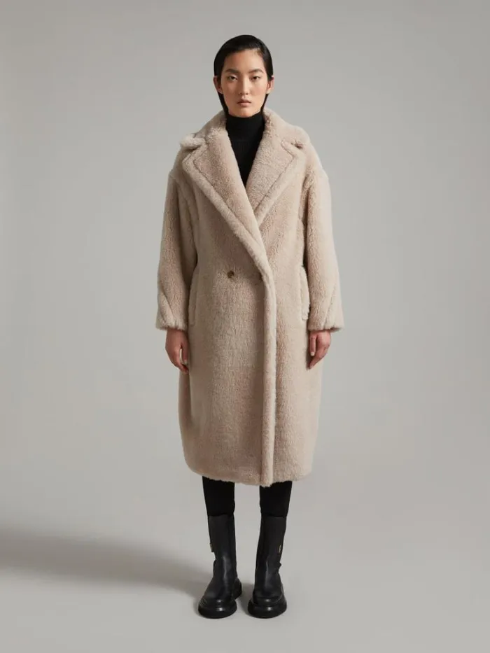Women Max Mara Coats Teddy Bear Icon Coat Sand