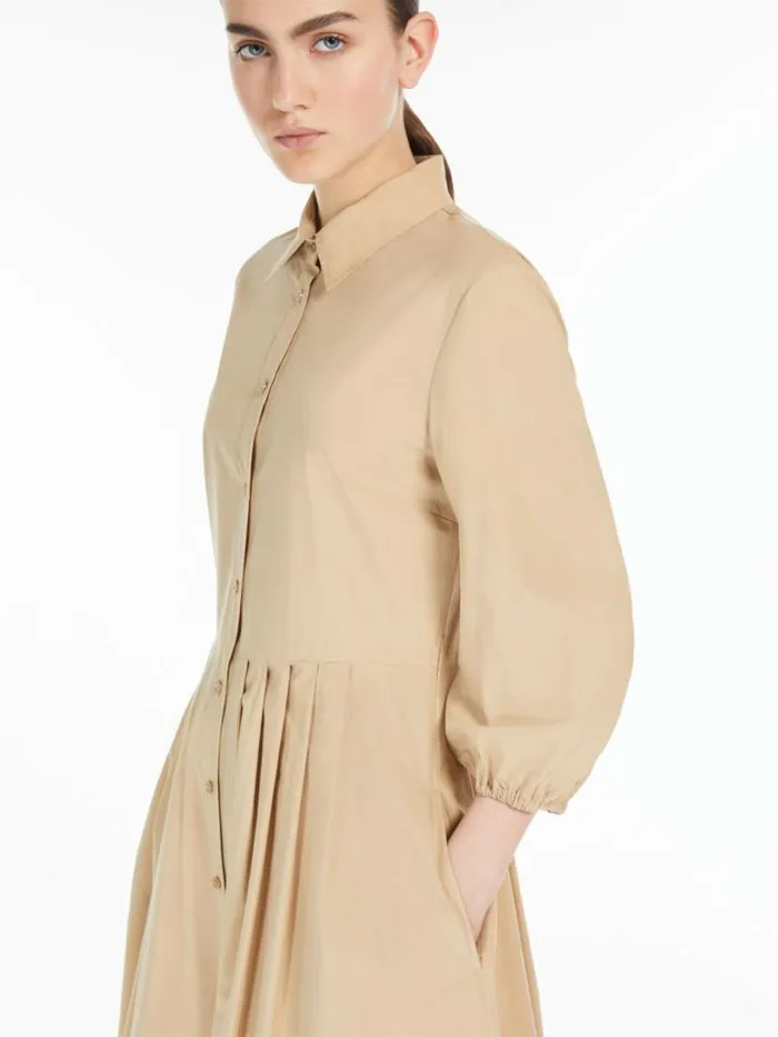 Women Max Mara Dresses Cotton Poplin Dress Colonial