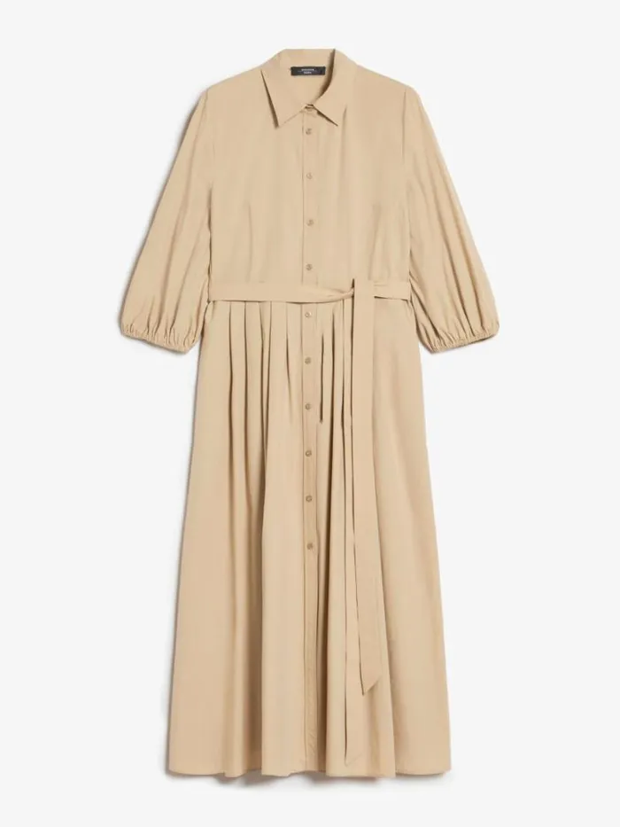 Women Max Mara Dresses Cotton Poplin Dress Colonial