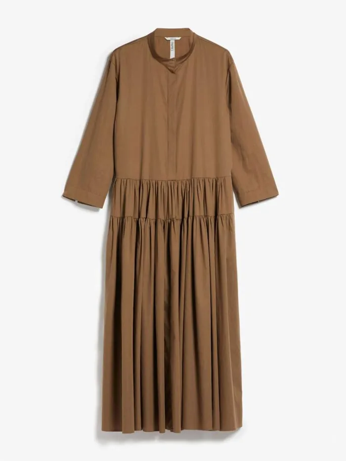 Women Max Mara Dresses Cotton Satin Dress Caramel