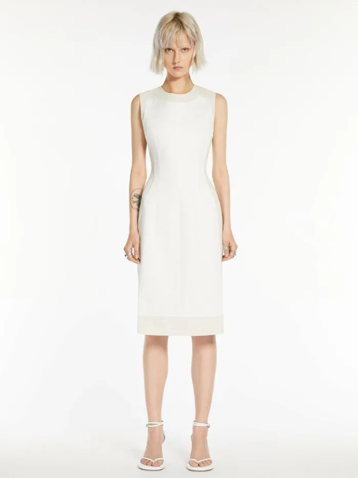 Women Max Mara Dresses Doublecolour Sleeveless Dress White