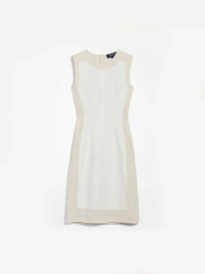 Women Max Mara Dresses Doublecolour Sleeveless Dress White