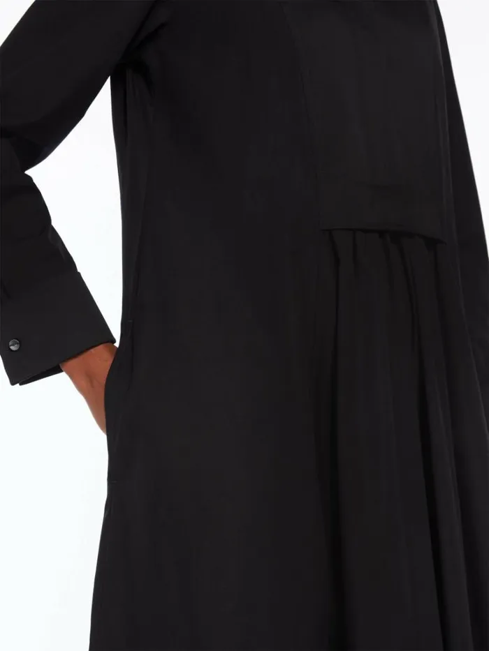 Women Max Mara Dresses Long Cotton Shirt Dress Black