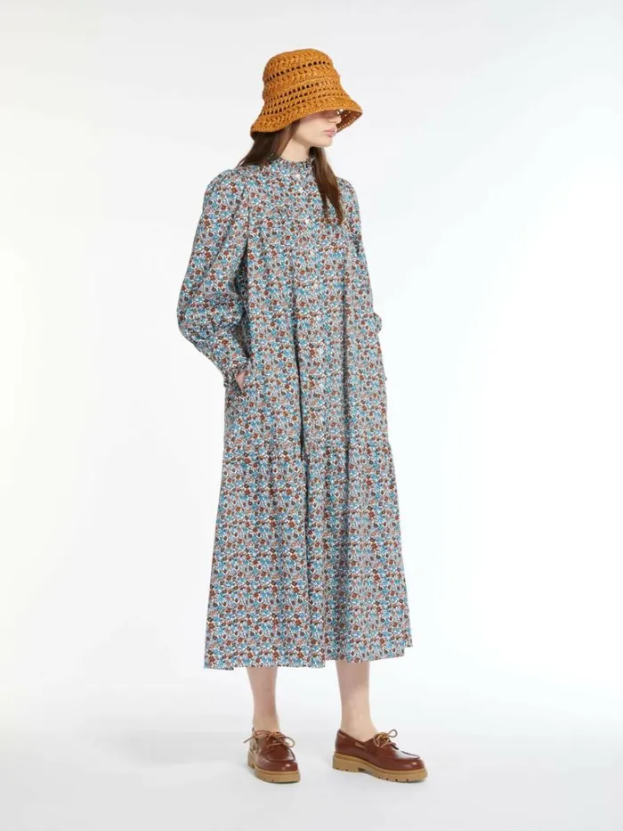 Women Max Mara Dresses Printed Cotton Dress White