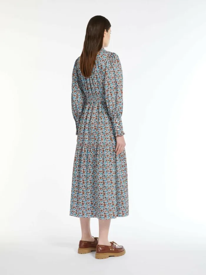 Women Max Mara Dresses Printed Cotton Dress White