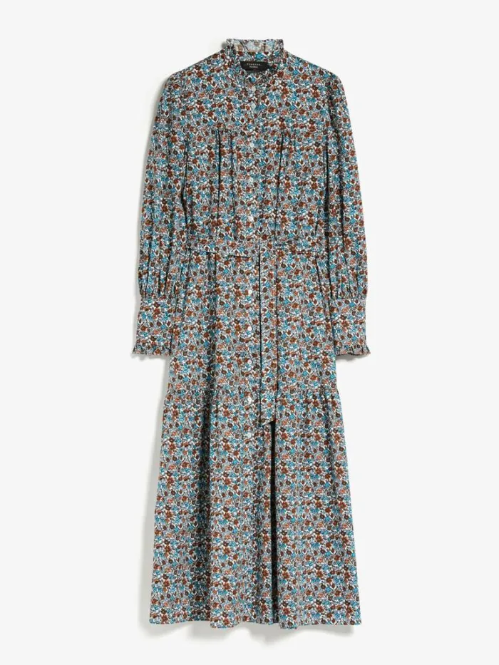 Women Max Mara Dresses Printed Cotton Dress White