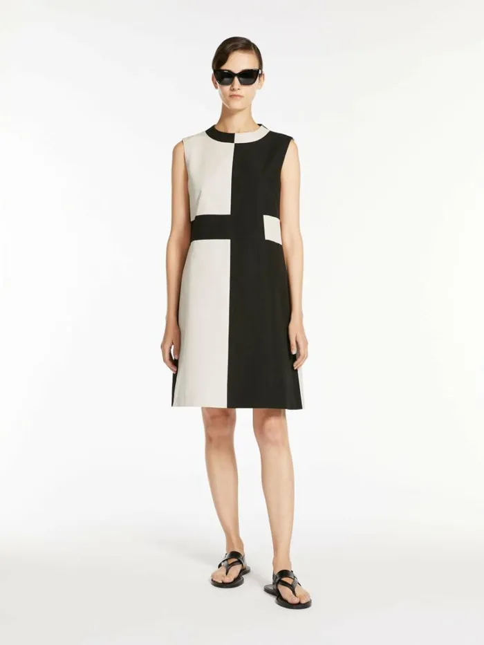 Women Max Mara Dresses Short Dress In Cotton Faille Black