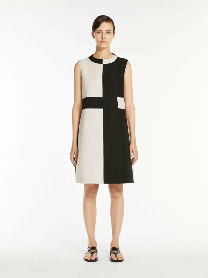 Women Max Mara Dresses Short Dress In Cotton Faille Black