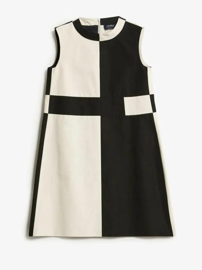 Women Max Mara Dresses Short Dress In Cotton Faille Black