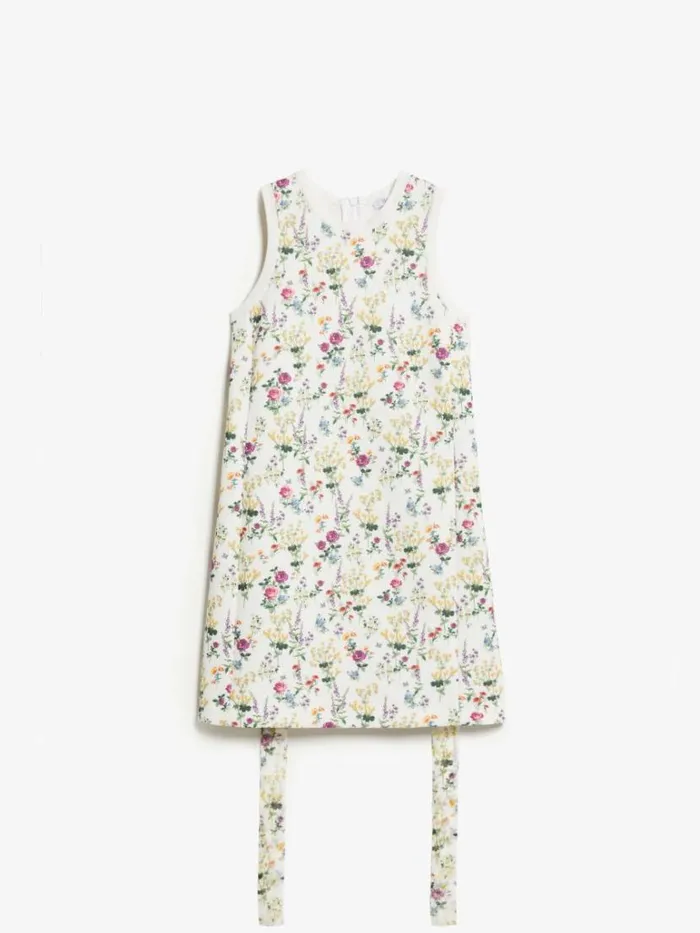 Women Max Mara Dresses Short Printed Scuba Dress White