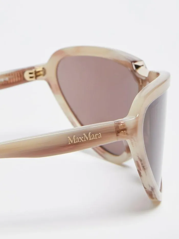 Women Max Mara Eyewear Acetate Sunglasses Beige