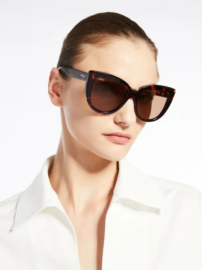Women Max Mara Eyewear Butterfly Sunglasses Tawny Bronze Brown