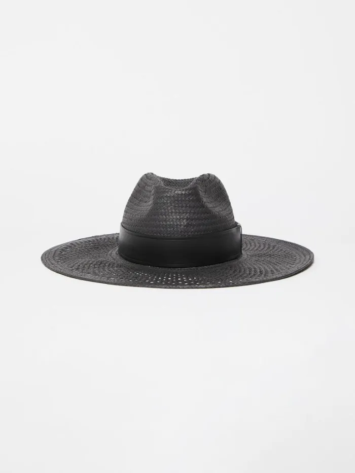 Women Max Mara Hats Paper Yarn Hat Black