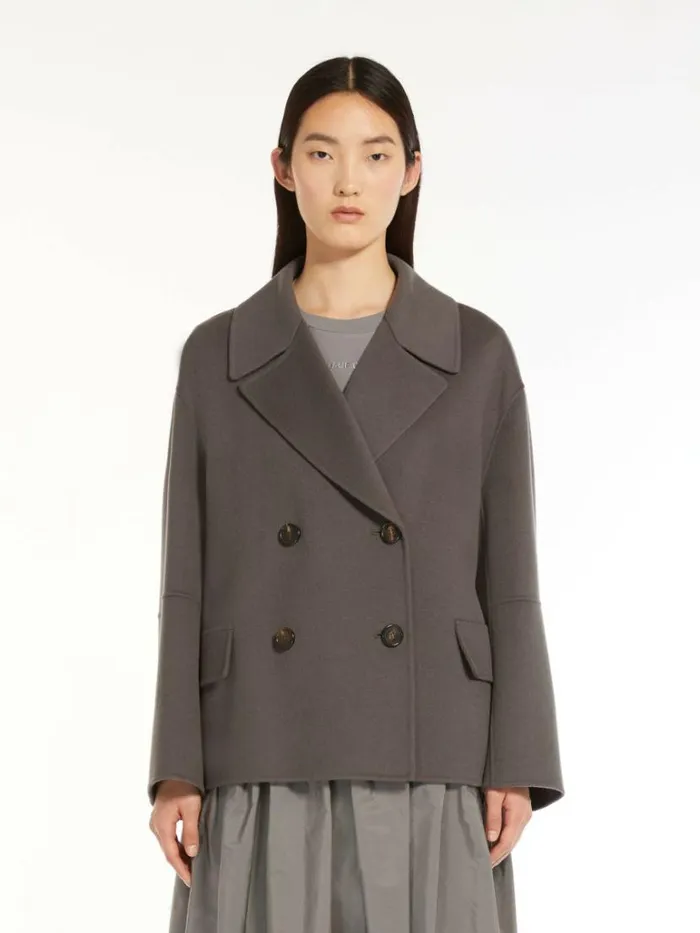 Women Max Mara Jackets And Blazers Doublebreasted Wool Jacket Dark Grey