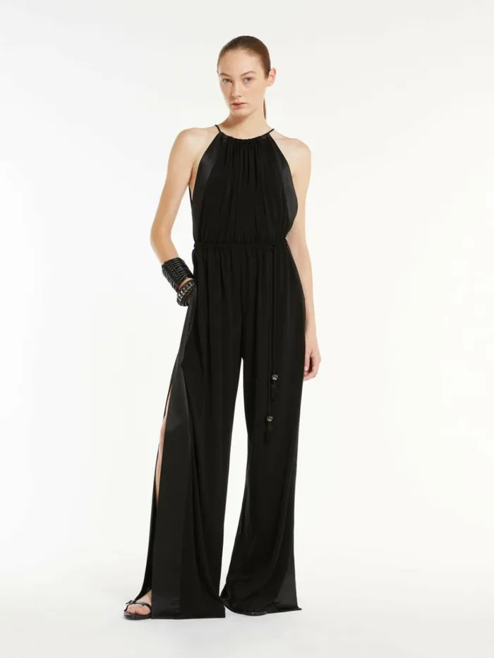Women Max Mara Jumpsuits Viscose Jersey Jumpsuit Black