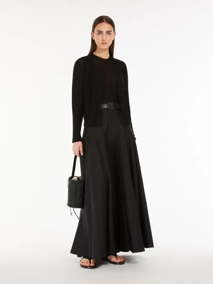 Women Max Mara Knitwear Viscose Yarn Cardigan Black