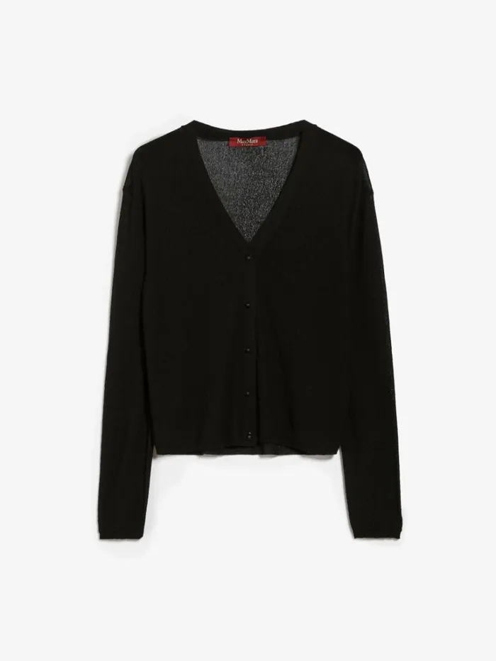 Women Max Mara Knitwear Viscose Yarn Cardigan Black