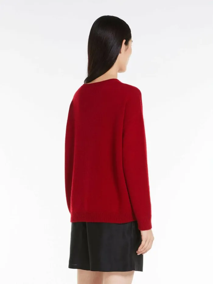 Women Max Mara Knitwear Wool And Cashmere Knit Jumper Red