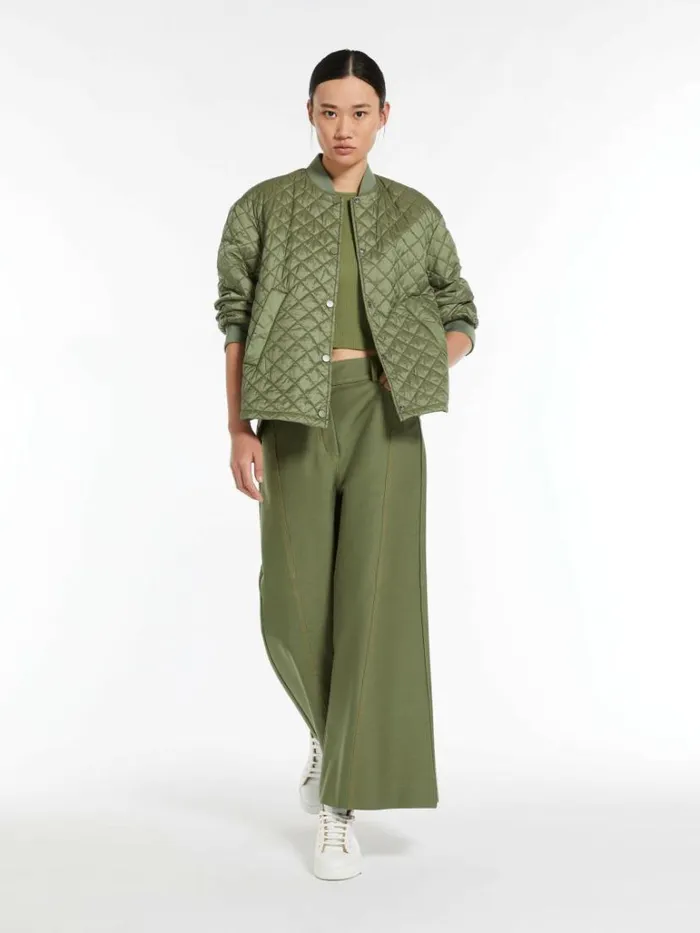 Women Max Mara Padded Coats Waterrepellent Technical Fabric Jacket Sage Green