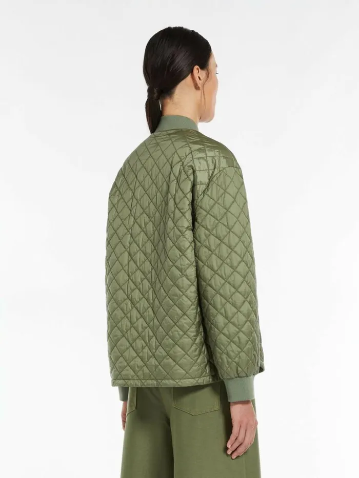 Women Max Mara Padded Coats Waterrepellent Technical Fabric Jacket Sage Green
