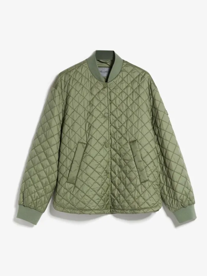 Women Max Mara Padded Coats Waterrepellent Technical Fabric Jacket Sage Green