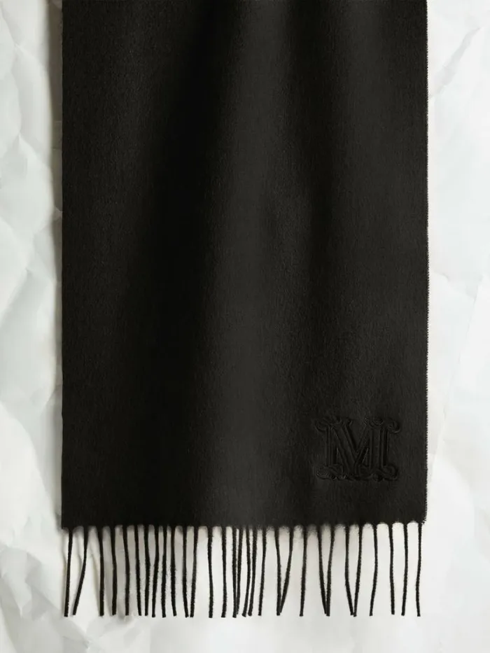 Women Max Mara Scarves And Foulards Camel Scarf Black