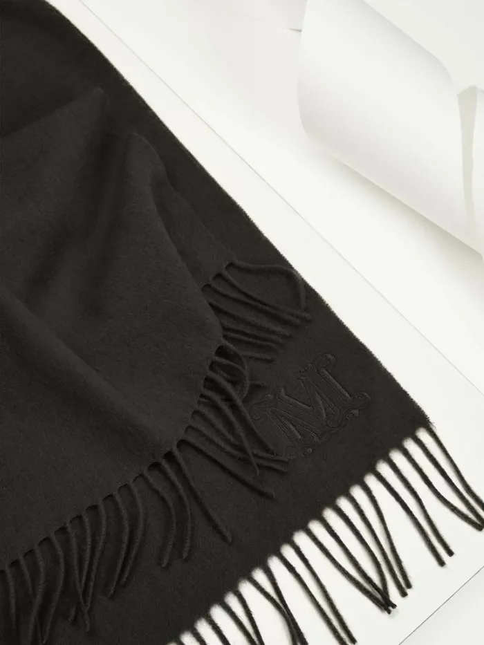 Women Max Mara Scarves And Foulards Camel Scarf Black