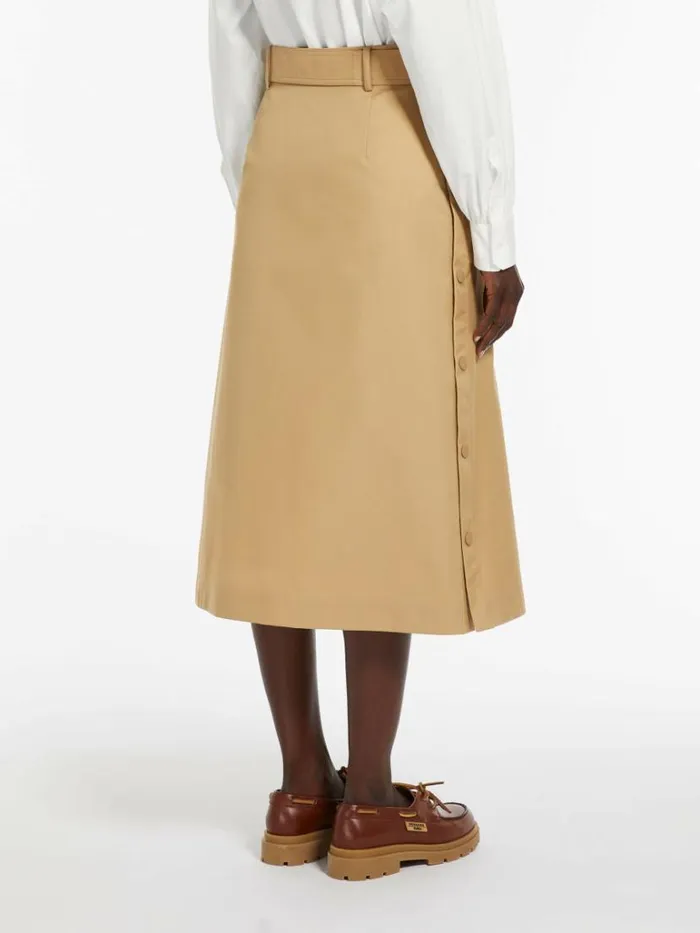 Women Max Mara Skirts Gabardine Wrap Skirt Beige